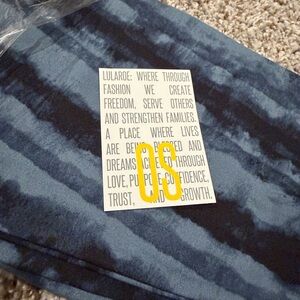 LuLaRoe Navy and Gray Tie-Dye Leggings